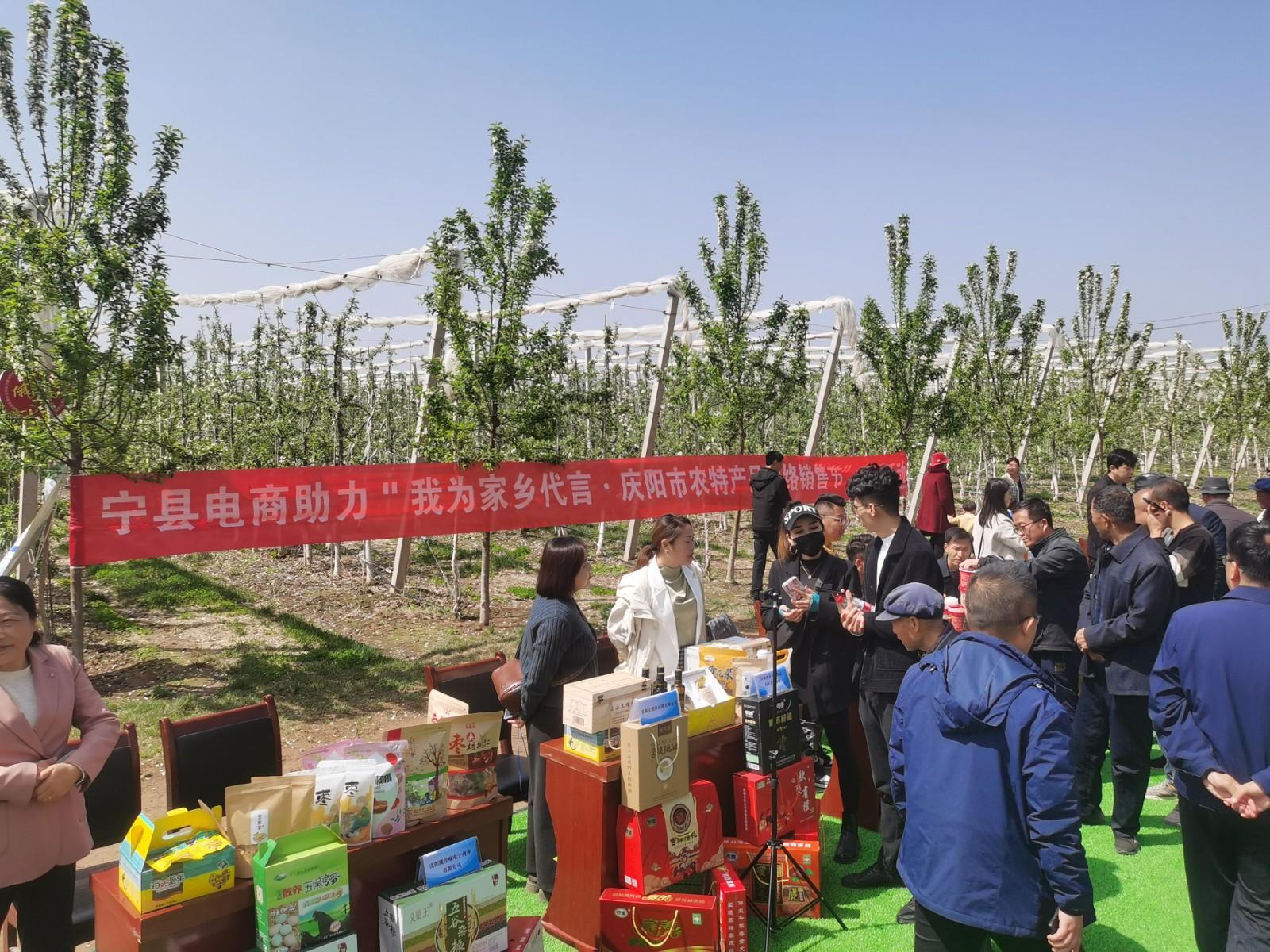 “我為家鄉代言·慶陽市農特產品網絡銷售節”直播活動在寧縣舉辦